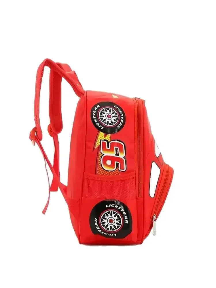 Cartoon carro saco de viagem para crianças, jardim de infância, mochila para meninos 3D saco impermeável, 2-5 anos de idade, quente