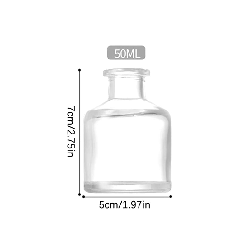 Casa Fragrância Difusor Garrafa, Recipiente De Vidro, Difusor De Reed, Garrafa De Óleo Essencial, Difusores De Óleo Varas, Presentes De Festa, 50ml, 1Pc