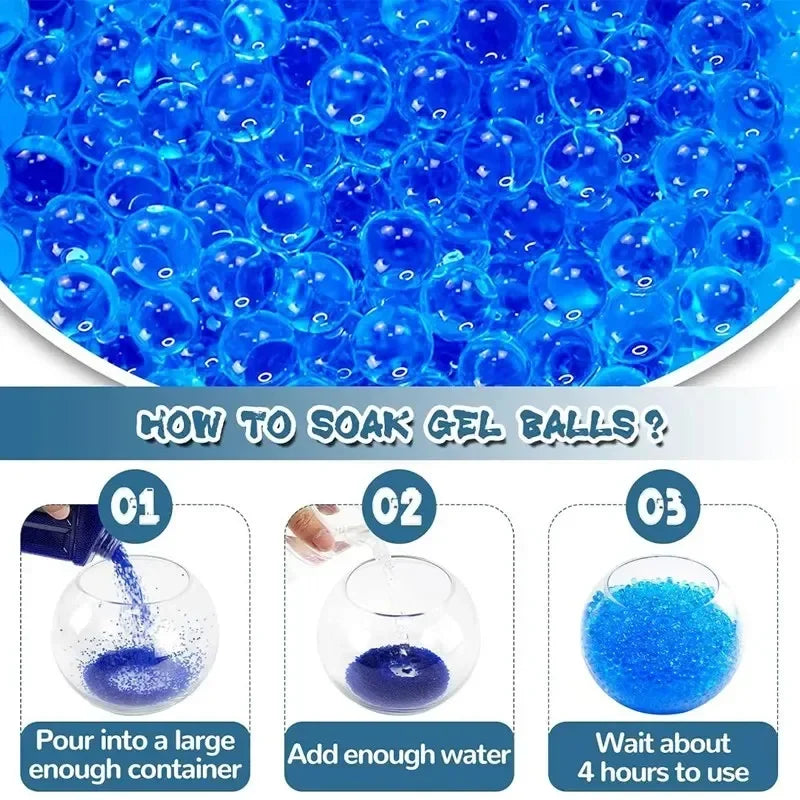 Casa e jardim cristal solo água grânulo crescente bolas mágicas para gel blaster arma pérolas cristal hidrogel orbiz azul decoração de casamento