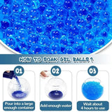 Casa e jardim cristal solo água grânulo crescente bolas mágicas para gel blaster arma pérolas cristal hidrogel orbiz azul decoração de casamento