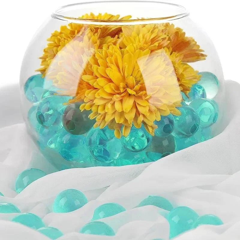 Casa e jardim cristal solo água grânulo crescente bolas mágicas para gel blaster arma pérolas cristal hidrogel orbiz azul decoração de casamento