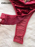 Chilligio Floral Bordado Veludo Strappy Rompers Lingerie, Moda Sexy Vintage Onesie, One Piece Combinação Catsuit para Mulheres