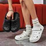 Chinelos confortáveis para mulheres, leve, antiderrapante, sandálias de praia, EVA branca, sapatos de jardim impermeáveis, moda mulher, verão