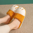 2023 New Cute Cat Claw Cotton Slippers Couple Thickened Warm Plush Slippers Women Indoor Autumn Winter Home Slippers 