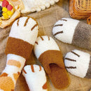 2023 New Cute Cat Claw Cotton Slippers Couple Thickened Warm Plush Slippers Women Indoor Autumn Winter Home Slippers 