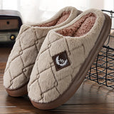 Chinelos de casa masculinos peludos xadrez aconchegante eva memória espuma leve sapatos casuais inverno quente pelúcia antiderrapante chinelos tamanho grande