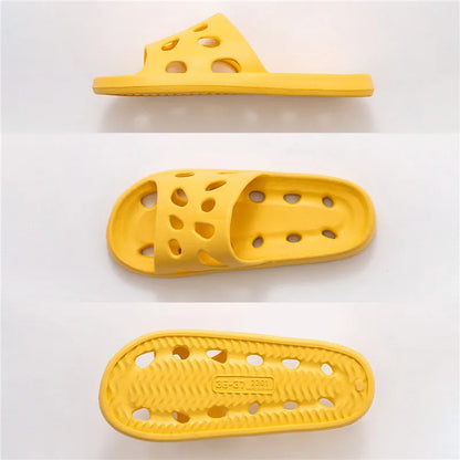 Bathroom Shower Slippers for Men and Women, Hollow Slides, Eva Shoes, Soft Non-Slip Slippers, Pair of Indoor and Outdoor Sandals, Summer 