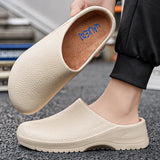 Waterproof Clog Slippers for Men and Women Couples Chef Shoes Comfortable Sandal Pet Workers Outdoor Fishing 