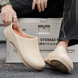 Waterproof Clog Slippers for Men and Women Couples Chef Shoes Comfortable Sandal Pet Workers Outdoor Fishing 