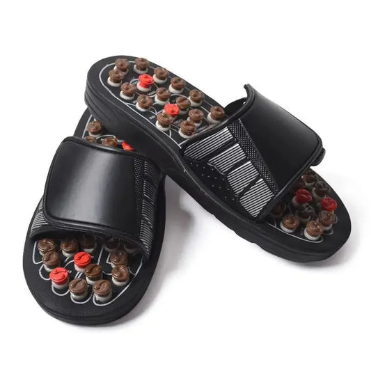 Unisex Acupoint Massage Slippers, Therapy Massager Shoes for Feet, Home Flip Flop, Healthcare, Rotating Foot Massager Medical Shoes 