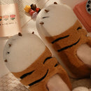 Funny Tiger Paw Plush Slippers for Women Fluffy Fur Flat Non-slip Fuzzy Kawaii Animals Warm Winter Cute Slippers 