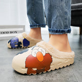 Pantuflas de felpa para hombre, suaves, cálidas y cómodas, de algodón para interiores y el hogar, a la moda para invierno. 