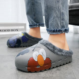 Pantuflas de felpa para hombre, suaves, cálidas y cómodas, de algodón para interiores y el hogar, a la moda para invierno. 