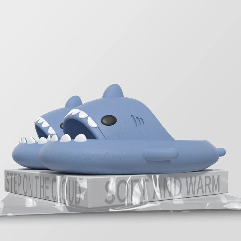 Sandalias de tiburón para hombre y mujer, antideslizantes de EVA, chanclas gruesas, impermeables, para parejas, para interiores y exteriores, para niños, verano 