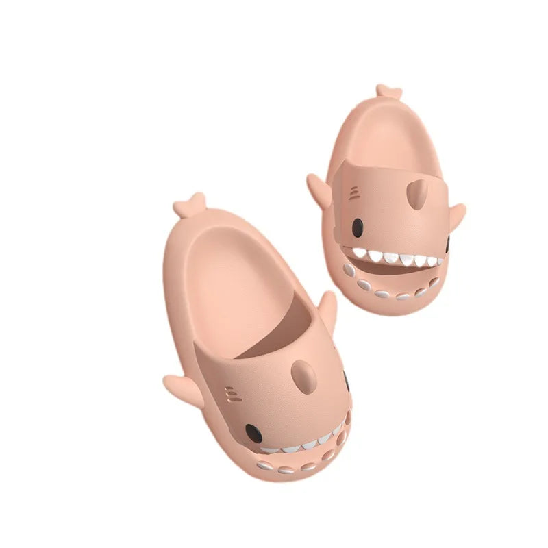 Sandalias de tiburón para hombre y mujer, antideslizantes de EVA, chanclas gruesas, impermeables, para parejas, para interiores y exteriores, para niños, verano 
