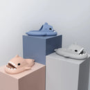 Sandalias de tiburón para hombre y mujer, antideslizantes de EVA, chanclas gruesas, impermeables, para parejas, para interiores y exteriores, para niños, verano 