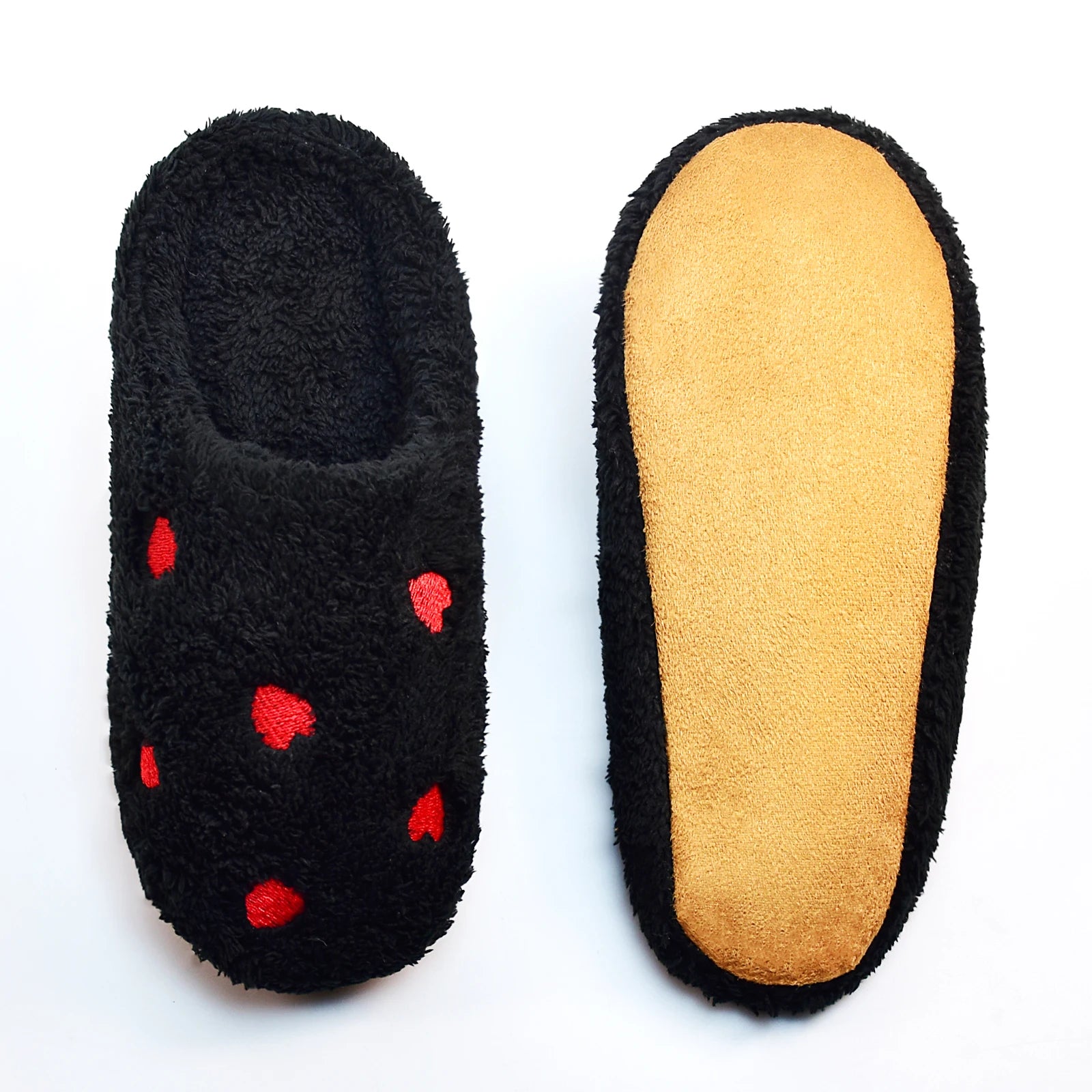Love Heart Shaped Slippers for Women Soft Mute Shoes Indoor Comfortable Silent Carpet Lightweight Living Room Winter Cute 