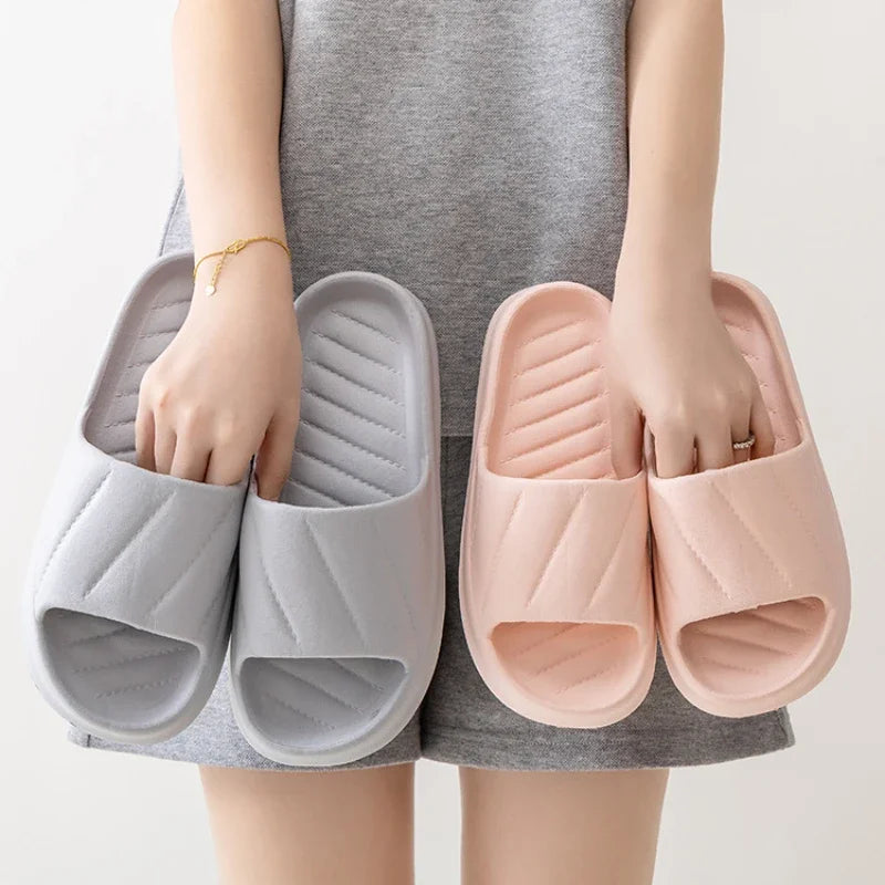 Home Indoor Slippers for Women, Bath Sandals, Pair Style, Summer Sandals, Hotel Bathroom, Leisure 