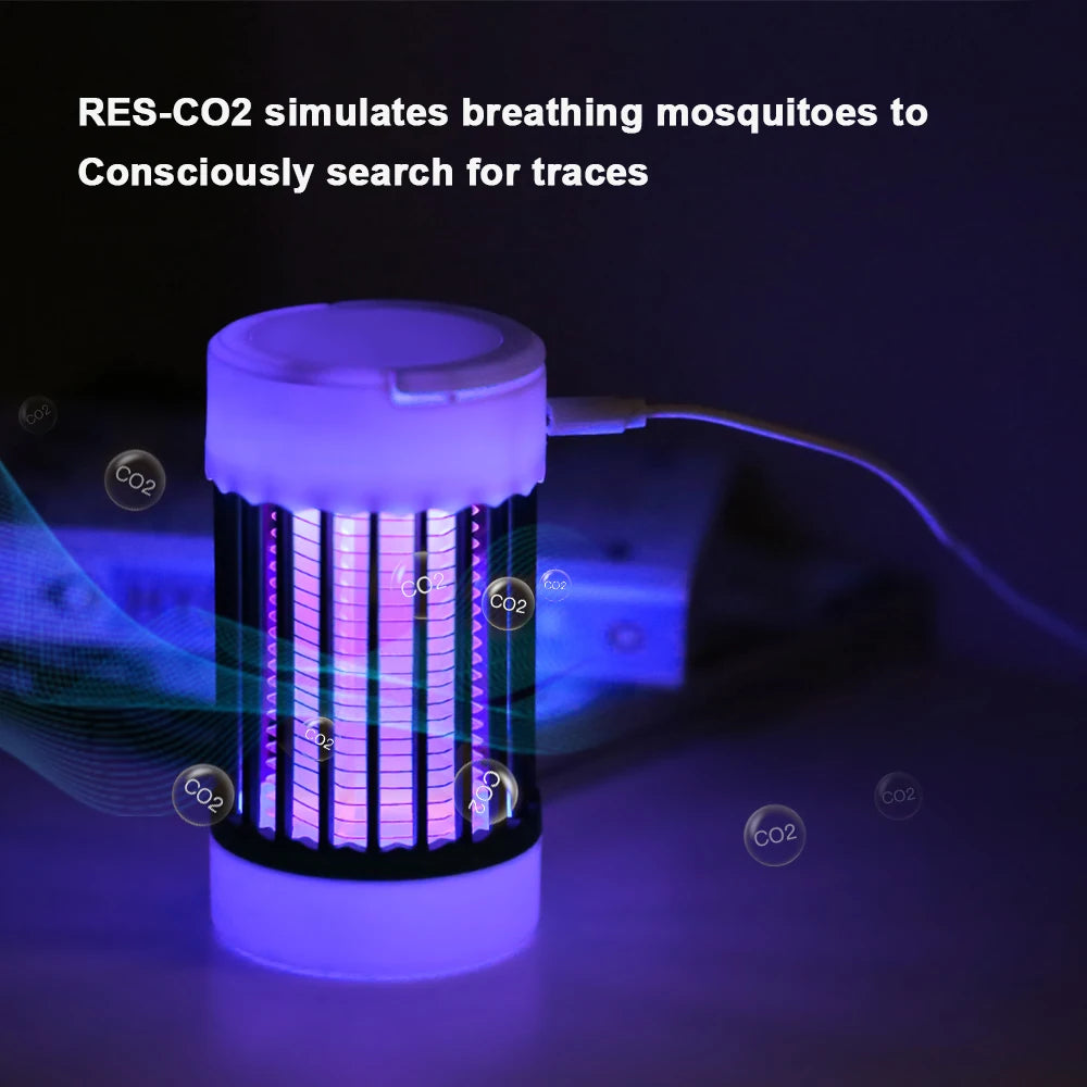 Electric Shock Mosquito Killer Lamp, UV Light, USB Anti Mosquito Trap for Bedroom, Outdoor Camping Use, Kills Moths, Wasps 