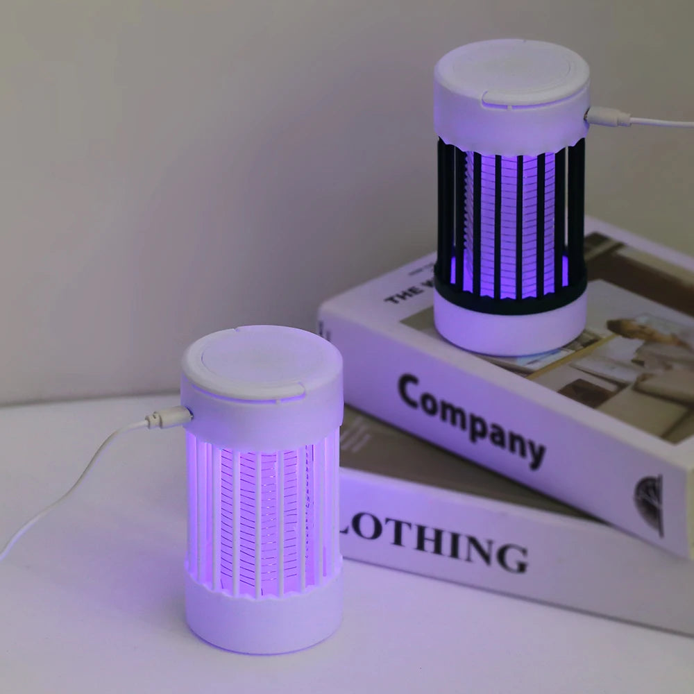 Electric Shock Mosquito Killer Lamp, UV Light, USB Anti Mosquito Trap for Bedroom, Outdoor Camping Use, Kills Moths, Wasps 