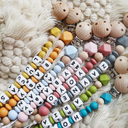 Personalized Name Pacifier Clip for Baby,Pacifier Clip,Pacifier Holder,Chain,Nordic,Custom,Gift,Toys for Newborn 