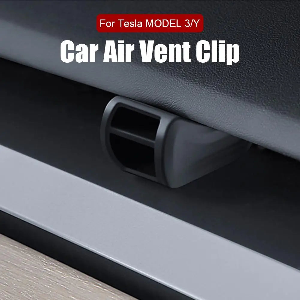 Clip de salida de aire para aromaterapia para Tesla All Model3/Y, adaptador de ambientador de plástico negro, accesorio decorativo para aromaterapia. 
