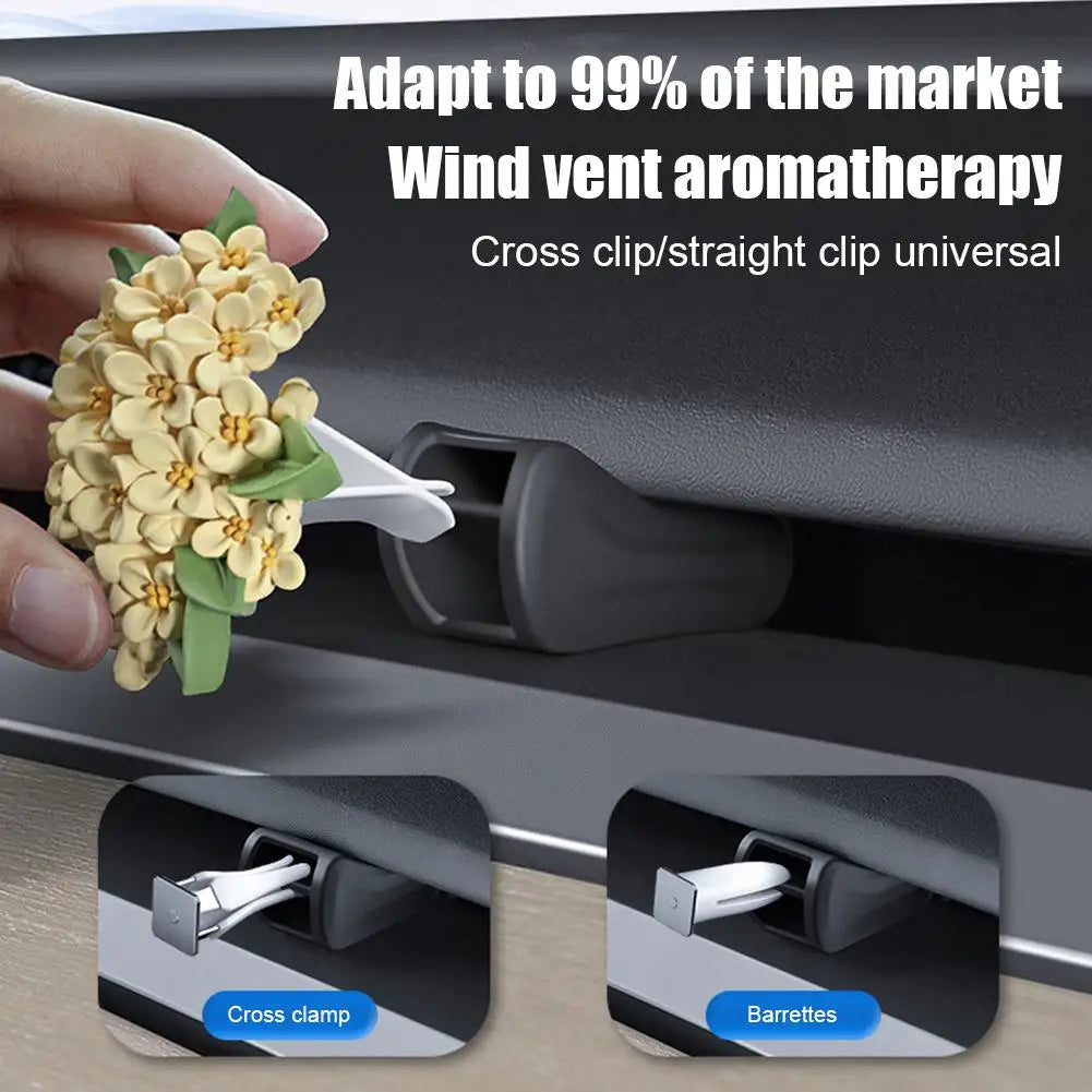 Clip de salida de aire para aromaterapia para Tesla All Model3/Y, adaptador de ambientador de plástico negro, accesorio decorativo para aromaterapia. 