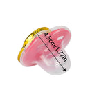 Clip para chupete de bebé personalizado con circonita roja, mordedor de silicona para bebé, libre de BPA, mordedor de lujo para recién nacidos, 26 letras 