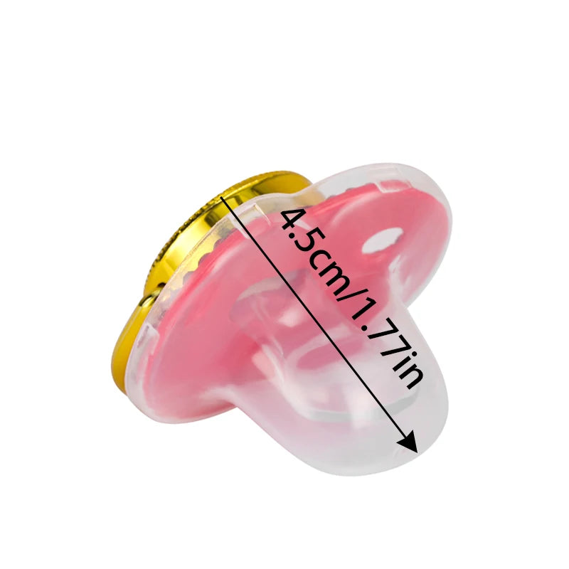 Clip para chupete de bebé personalizado con circonita roja, mordedor de silicona para bebé, libre de BPA, mordedor de lujo para recién nacidos, 26 letras 