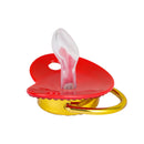 Clip para chupete de bebé personalizado con circonita roja, mordedor de silicona para bebé, libre de BPA, mordedor de lujo para recién nacidos, 26 letras 