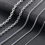 Colar de Aço Inoxidável para Homens e Mulheres, Cor Prata, O Shape Chain, New Fashion Jewelry, 1.6mm, 2.4mm, 3mm, 4mm, 5mm