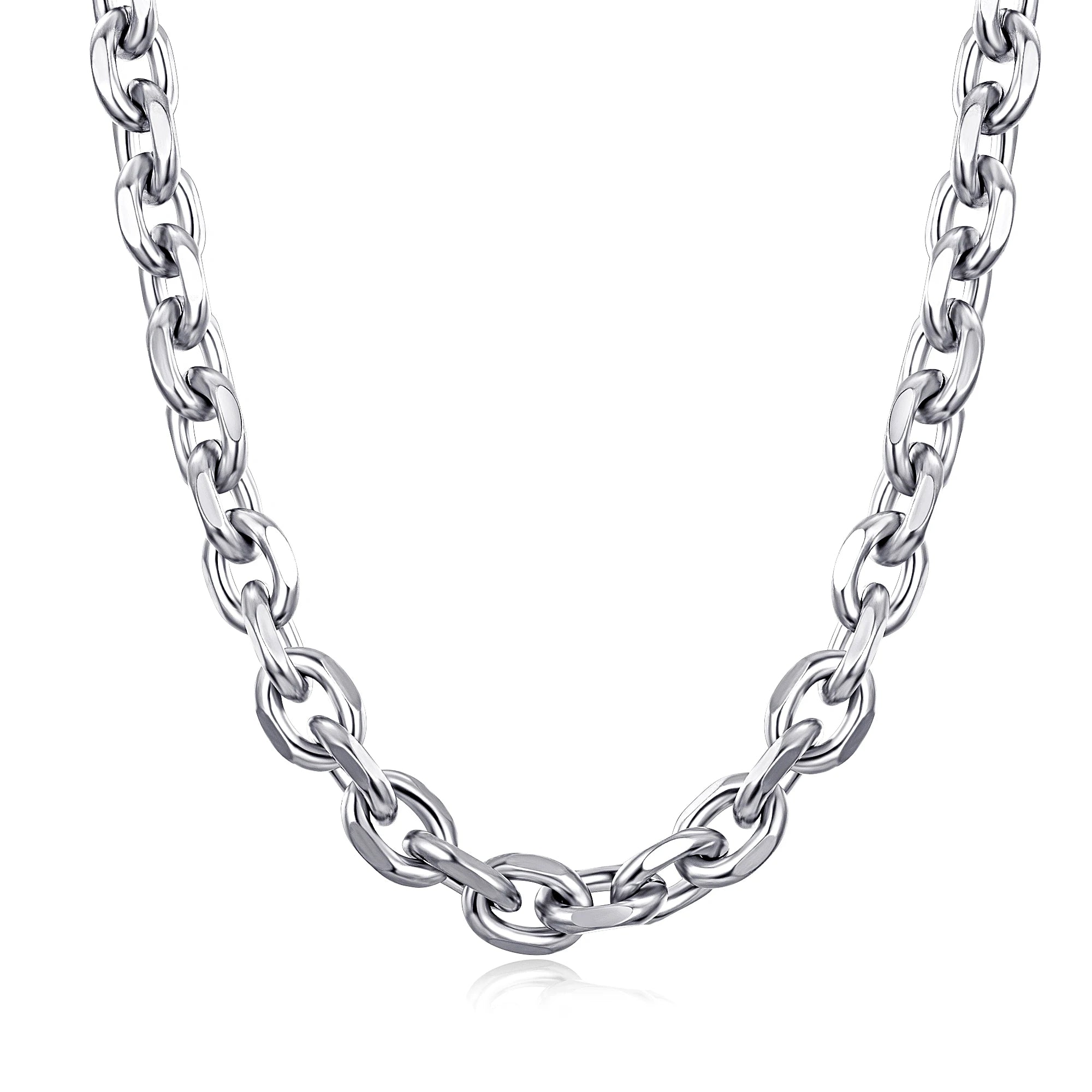 Colar de Aço Inoxidável para Homens e Mulheres, Cor Prata, O Shape Chain, New Fashion Jewelry, 1.6mm, 2.4mm, 3mm, 4mm, 5mm