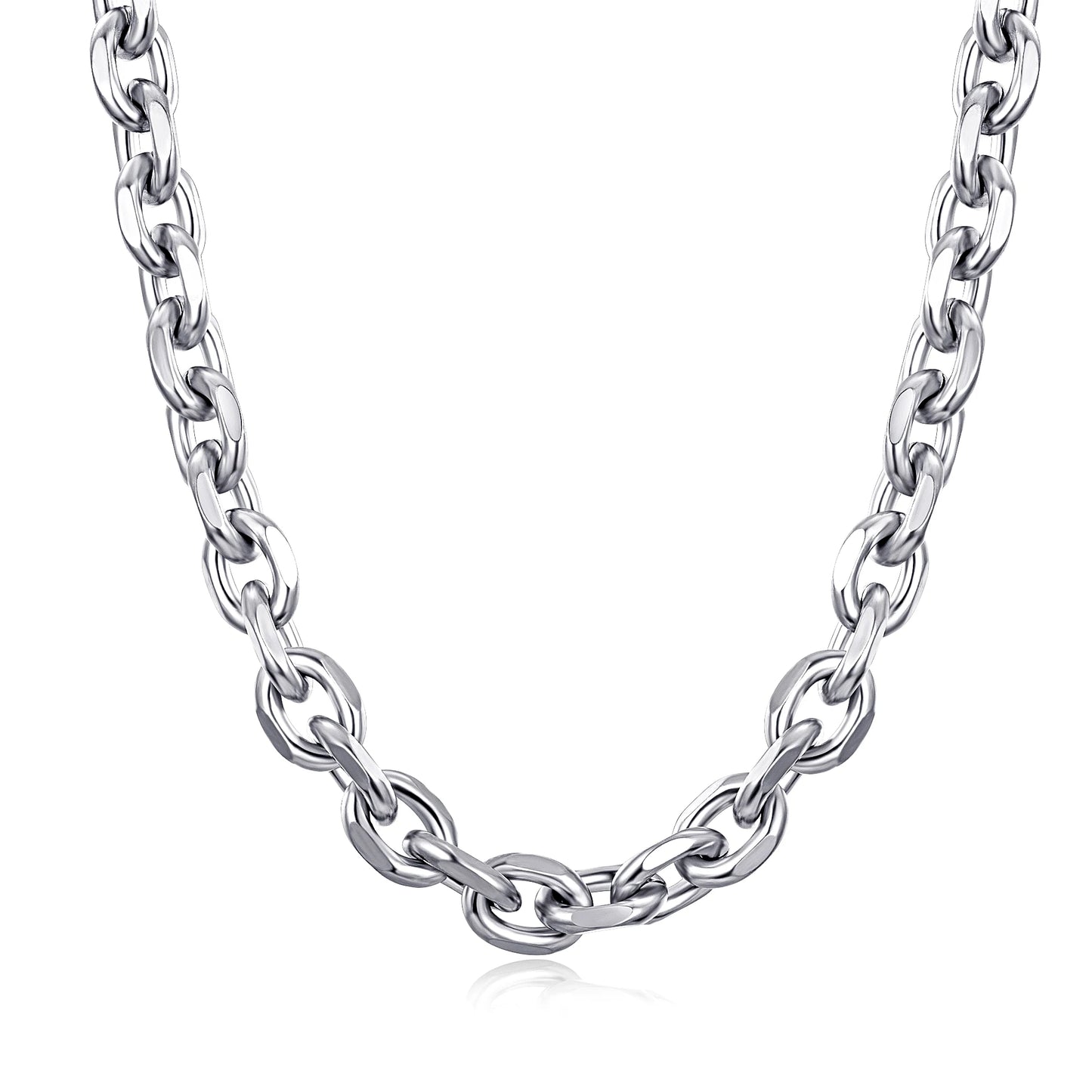 Collar de acero inoxidable para hombre y mujer, color plateado, cadena en forma de O, nueva joyería de moda, 1,6 mm, 2,4 mm, 3 mm, 4 mm, 5 mm 