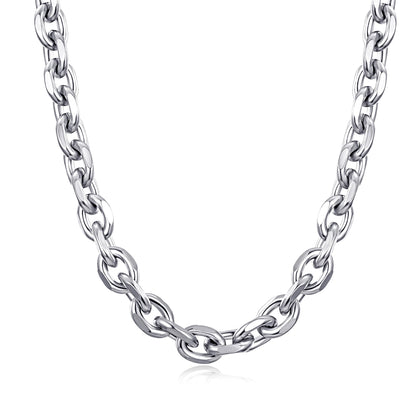Collar de acero inoxidable para hombre y mujer, color plateado, cadena en forma de O, nueva joyería de moda, 1,6 mm, 2,4 mm, 3 mm, 4 mm, 5 mm 
