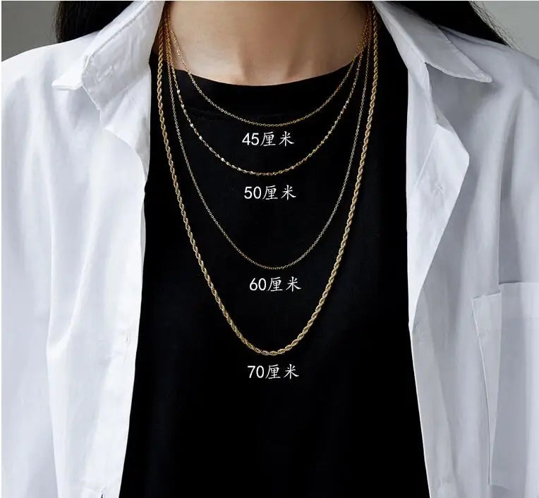 Colar de Corrente Cobra para Homens e Mulheres, prata esterlina 925, moda tira, alta qualidade, 1mm