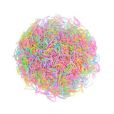 Bandas elásticas desechables de colores para el cabello para niños, diademas, coleteros, accesorios para el cabello (500 unidades, 1000 unidades) 