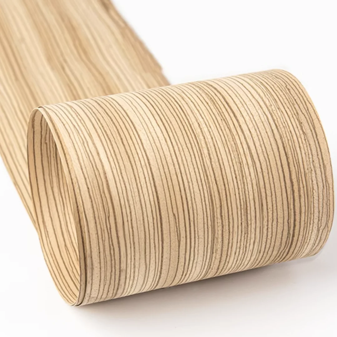 Length:1.9meters Width:150mm Thickness:0.5mm Natural Zebrawood Veneer Sheets DIY Furniture Audio Guitar Wall Door Decoration Material 