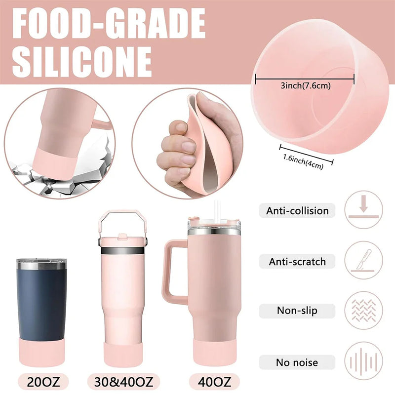 Conjunto de acessórios de palha para Stanley Cup, 2 palha e escova, 1 corrente floral, prova de derramamento, rolha, flores, capa boot, 9pcs