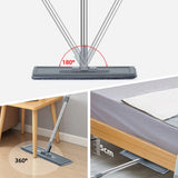 Juego de trapeador y balde manos libres para limpieza profesional de pisos domésticos con almohadillas de microfibra lavables para madera dura. 