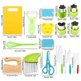 Conjunto de ferramentas de cozinha para crianças, faca plástica, facas de frutas, descascador, acessórios de cozinha, para crianças