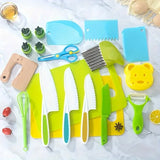 Conjunto de ferramentas de cozinha para crianças, faca plástica, facas de frutas, descascador, acessórios de cozinha, para crianças