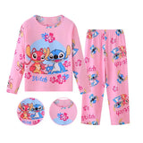 Pijama de manga larga para niño, Stitch, pijama de ángel, ropa para niños, ropa para niñas, novedad, primavera 
