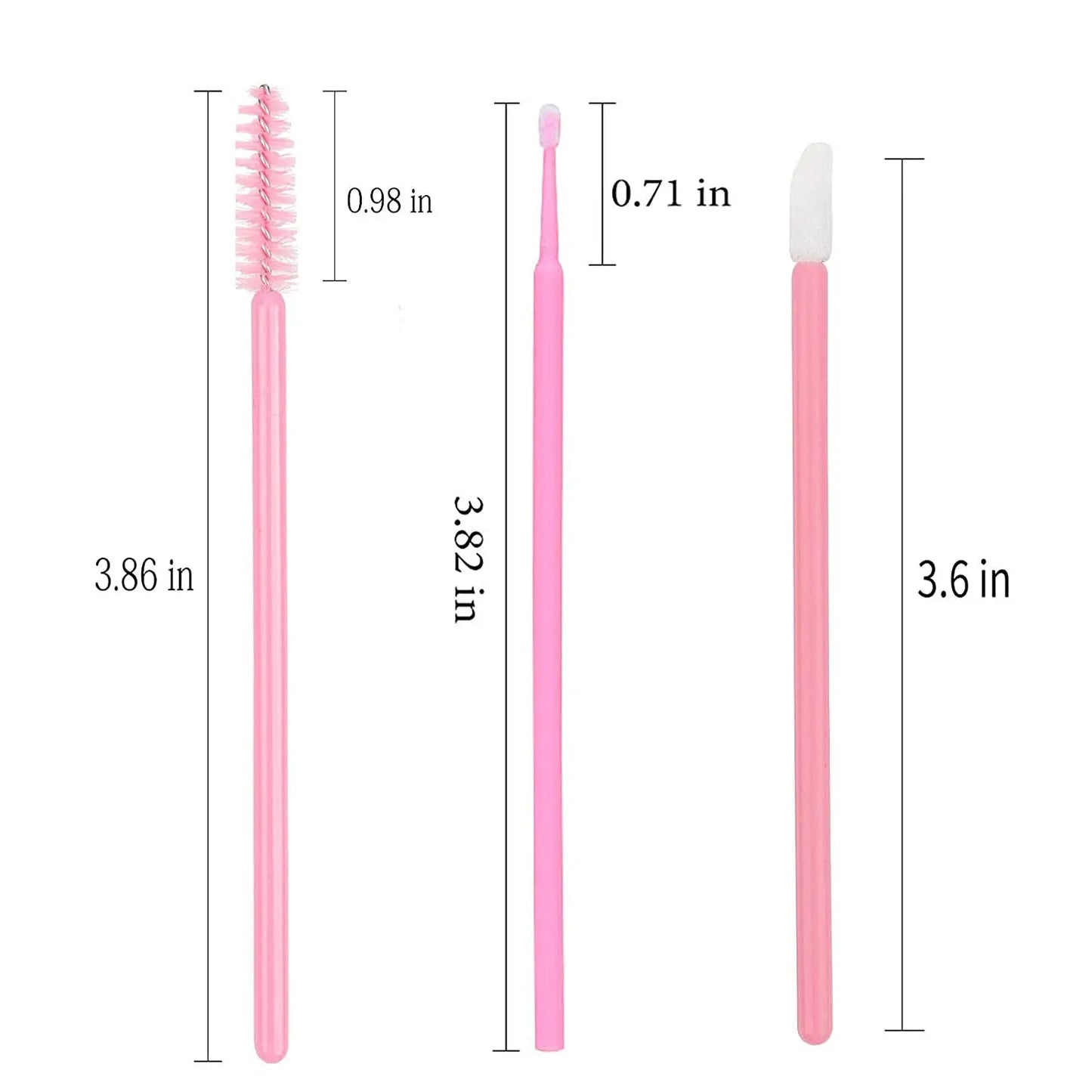 Juego de 200 pinceles desechables para pestañas, varitas para rímel, pinceles para labios, microcepillo aplicador, hisopos de algodón para extensiones de pestañas, herramientas de maquillaje para cejas. 