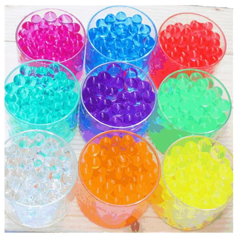 Contas de água mágicas para crianças, 500 peças, cristal de lama do solo, brinquedo para crianças, flores crescentes, bolas de hidrogel de água, decoração de casa em vasos