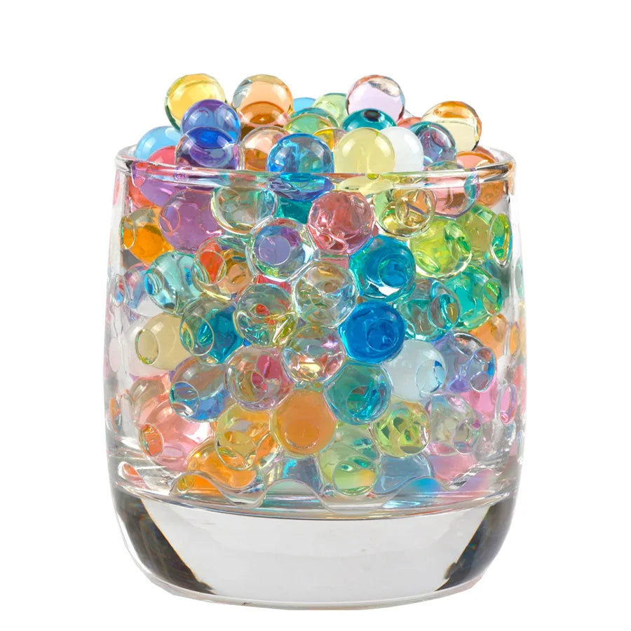Contas de água transparentes de 7 8mm, decoração de casa e jardim, bola de hidrogel, brinquedos sensoriais, decoração de solo de cristal, gel transparente orbiz