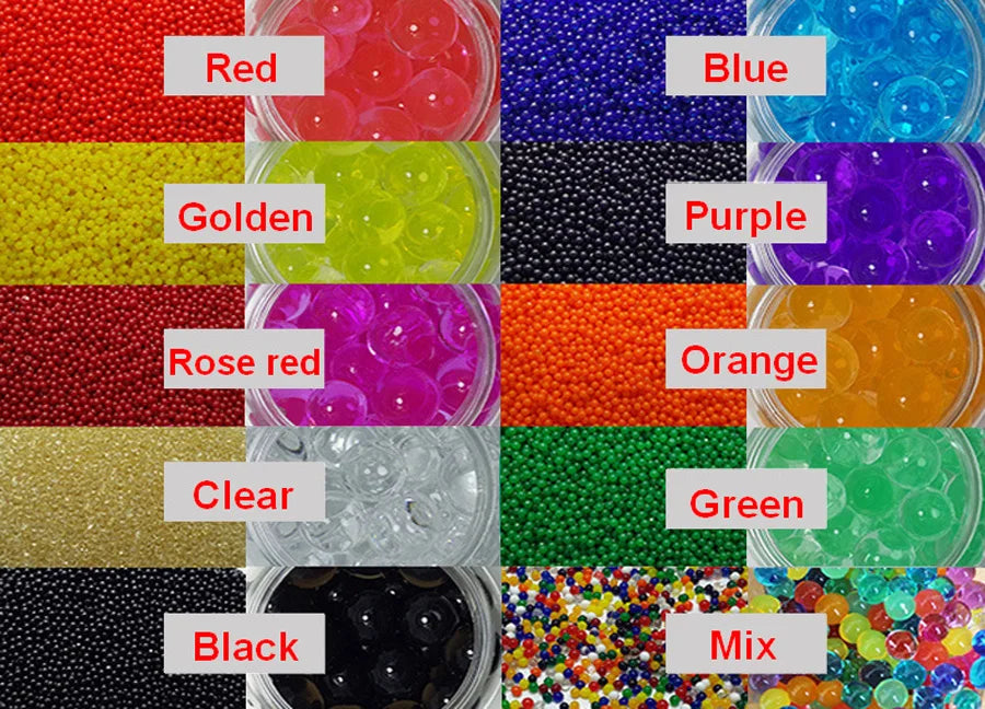 Contas de água transparentes de 7 8mm, decoração de casa e jardim, bola de hidrogel, brinquedos sensoriais, decoração de solo de cristal, gel transparente orbiz