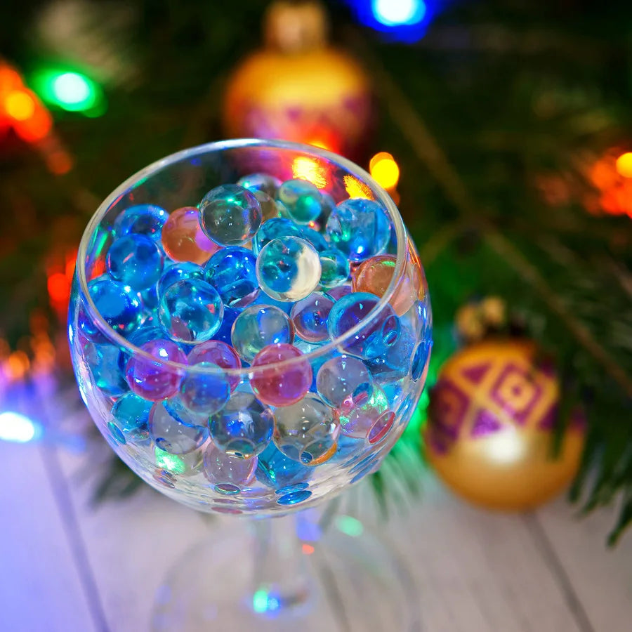 Contas de água transparentes de 7 8mm, decoração de casa e jardim, bola de hidrogel, brinquedos sensoriais, decoração de solo de cristal, gel transparente orbiz