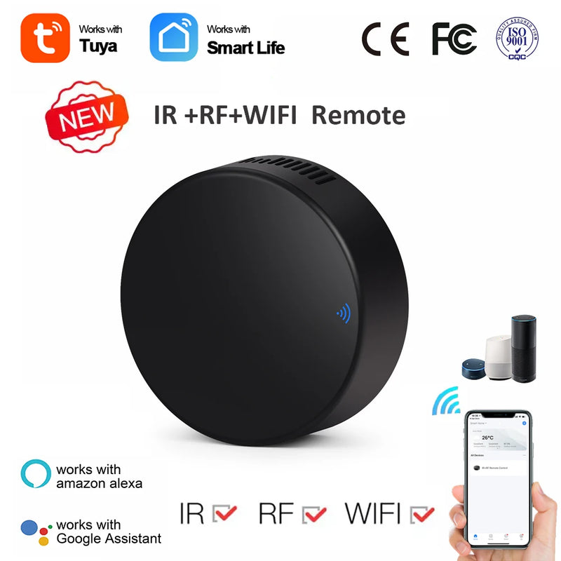 Control remoto inteligente por infrarrojos universal, Tuya, IR, WiFi, 433 MHz, RF, compatible con Alexa, Google Home, Hot 