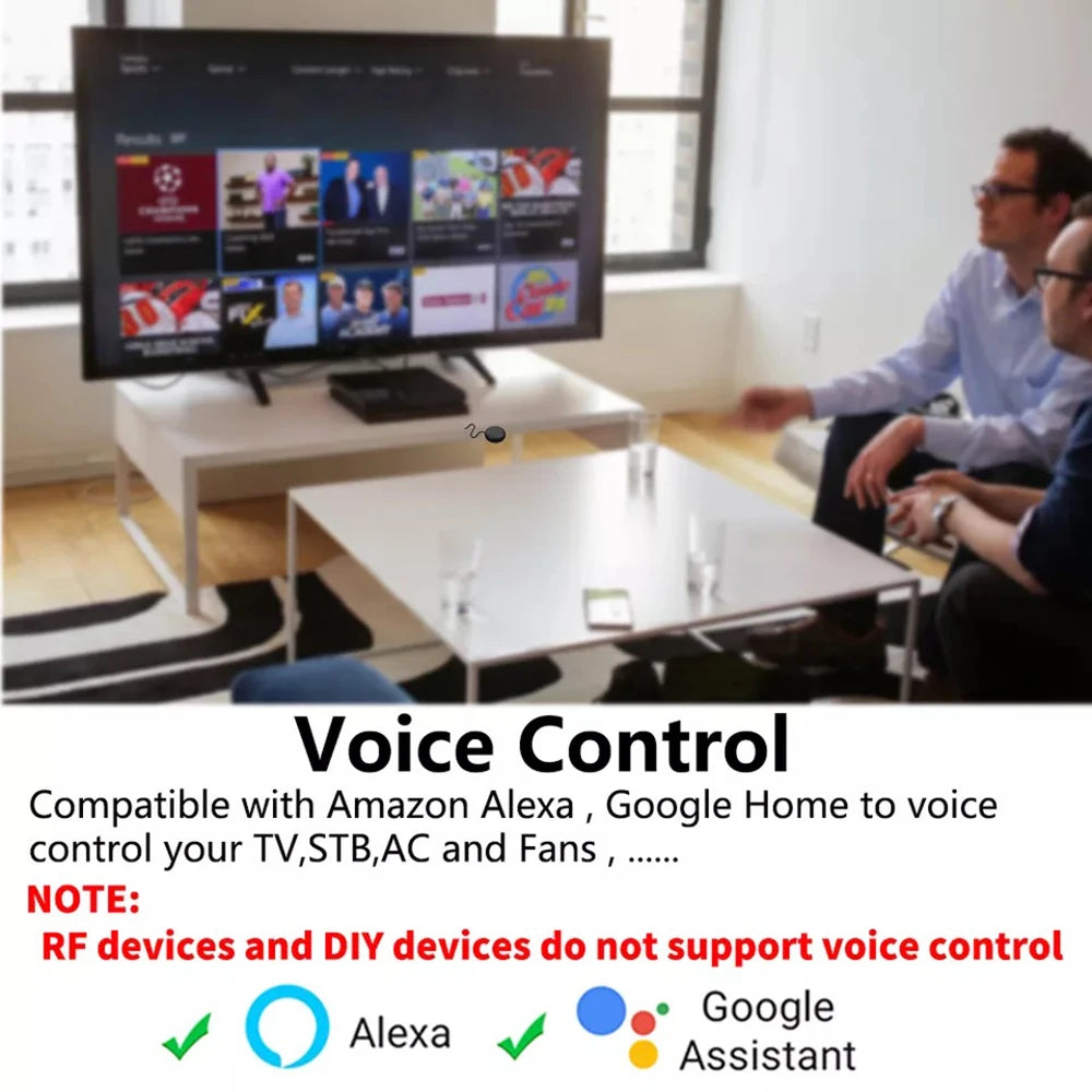 Universal Infrared Smart Remote Control, Tuya, IR, WiFi, 433MHz, RF, Works with Alexa, Google Home, Hot 