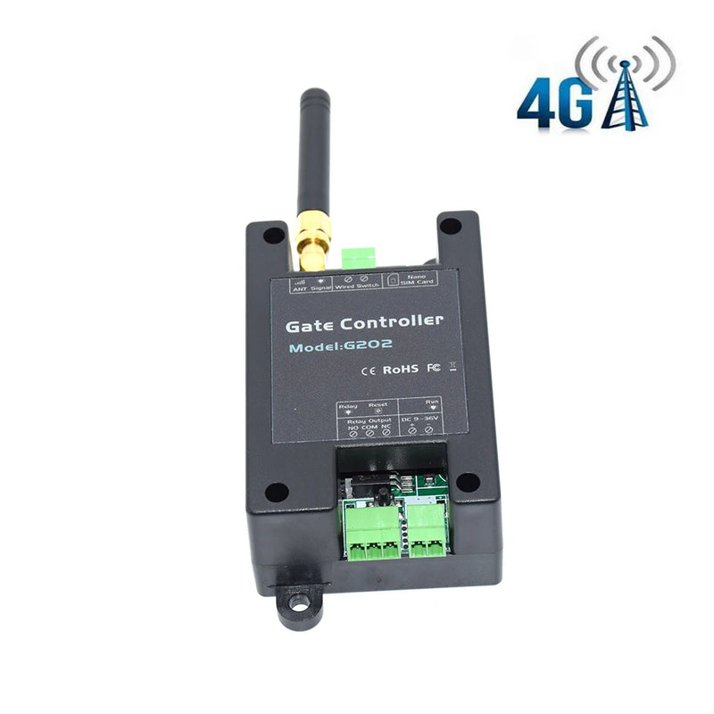 Interruptor de relé único con control remoto GSM 4G para riel DIN G202 para abridor de portón de garaje corredizo (reemplaza RTU5024) 